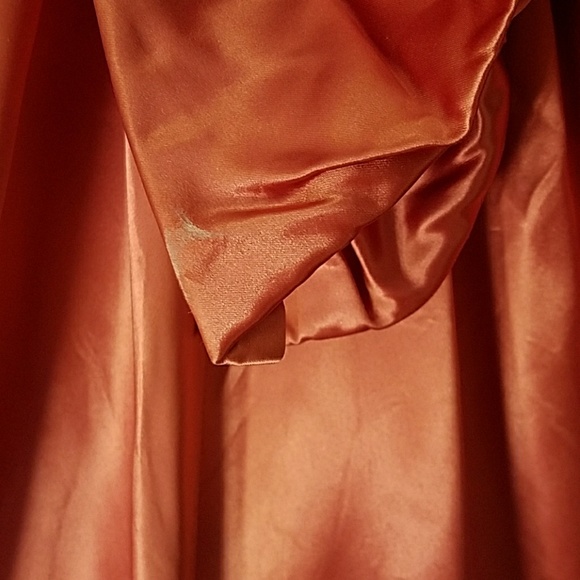 Vintage 1940s Copper Satin Ball Gown As Is Small - Picture 7 of 8